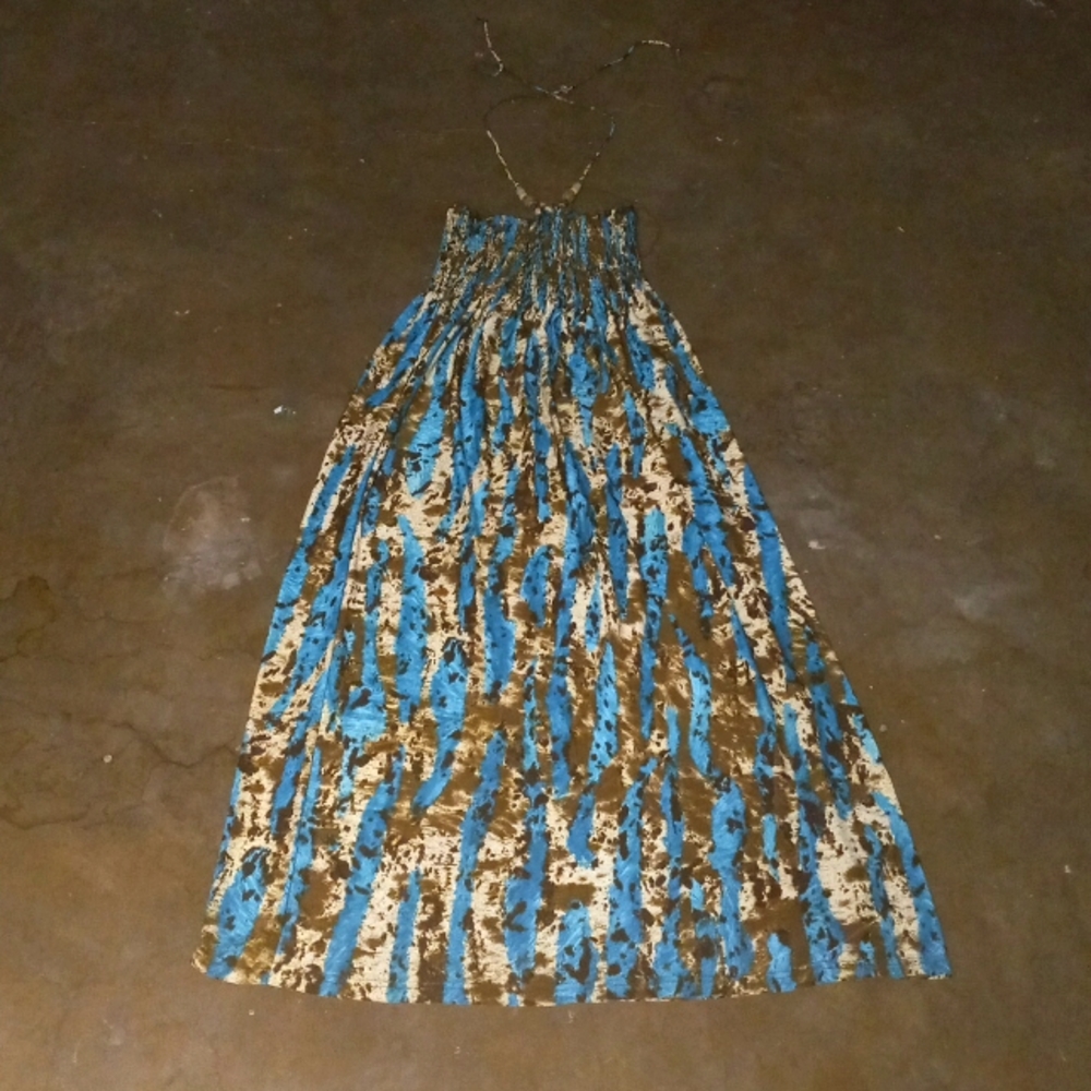 A multi- colored dress